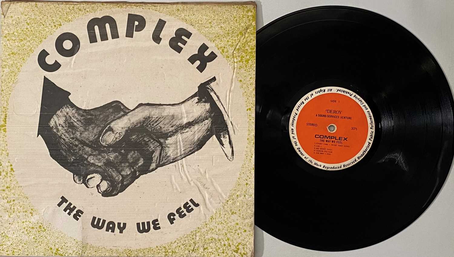 Lot 199 - COMPLEX - THE WAY WE FEEL LP (ORIGINAL UK COPY - DEROY DER 671 S)