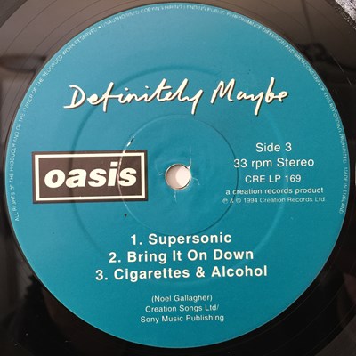 Lot 877 - OASIS - DEFINITELY MAYBE (UK OG - CRE LP 196)