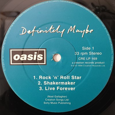 Lot 877 - OASIS - DEFINITELY MAYBE (UK OG - CRE LP 196)