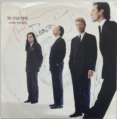 Lot 230 - DAVID BOWIE AND TIN MACHINE SIGNED SINGLE