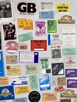 Lot 119 - CONCERT MEMORABILIA - PROGRAMMES / BADGES / TICKETS.