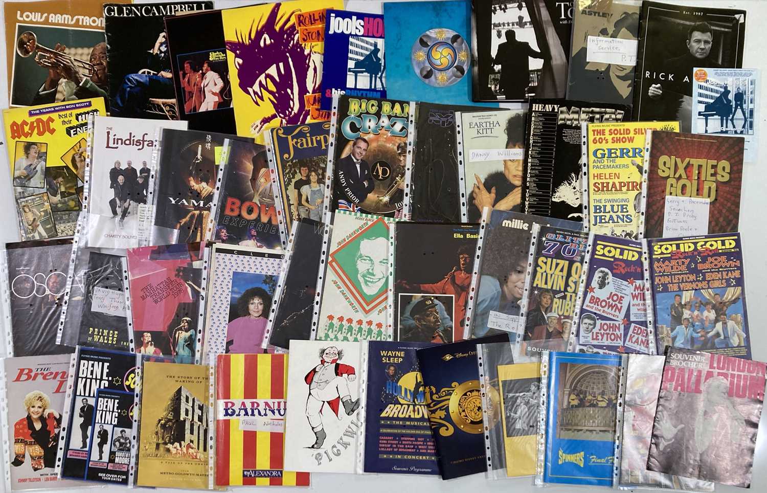 Lot 57 - CONCERT PROGRAMMES.