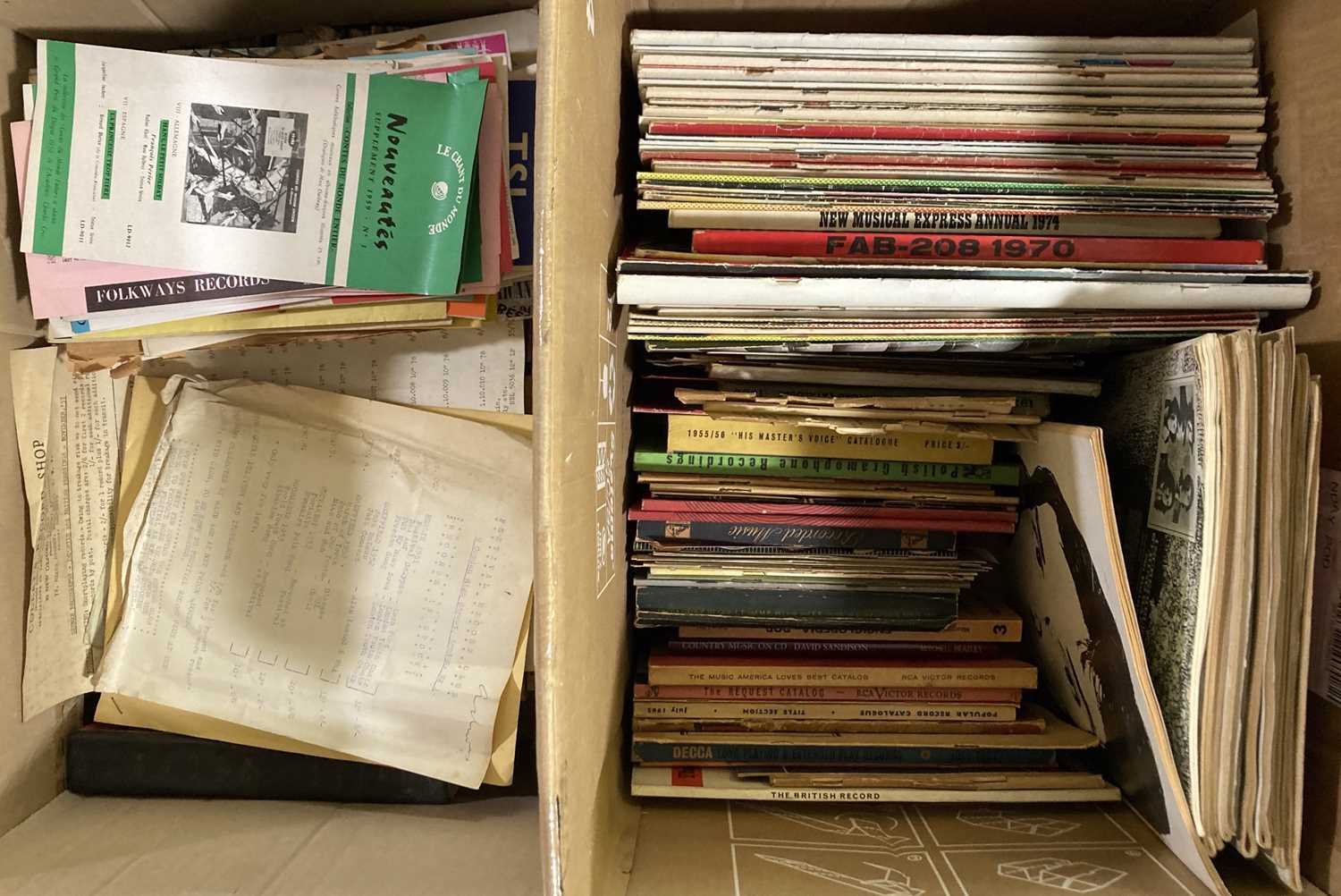 Lot 58 - EXTENSIVE RECORD CATALOGUE COLLECTION.