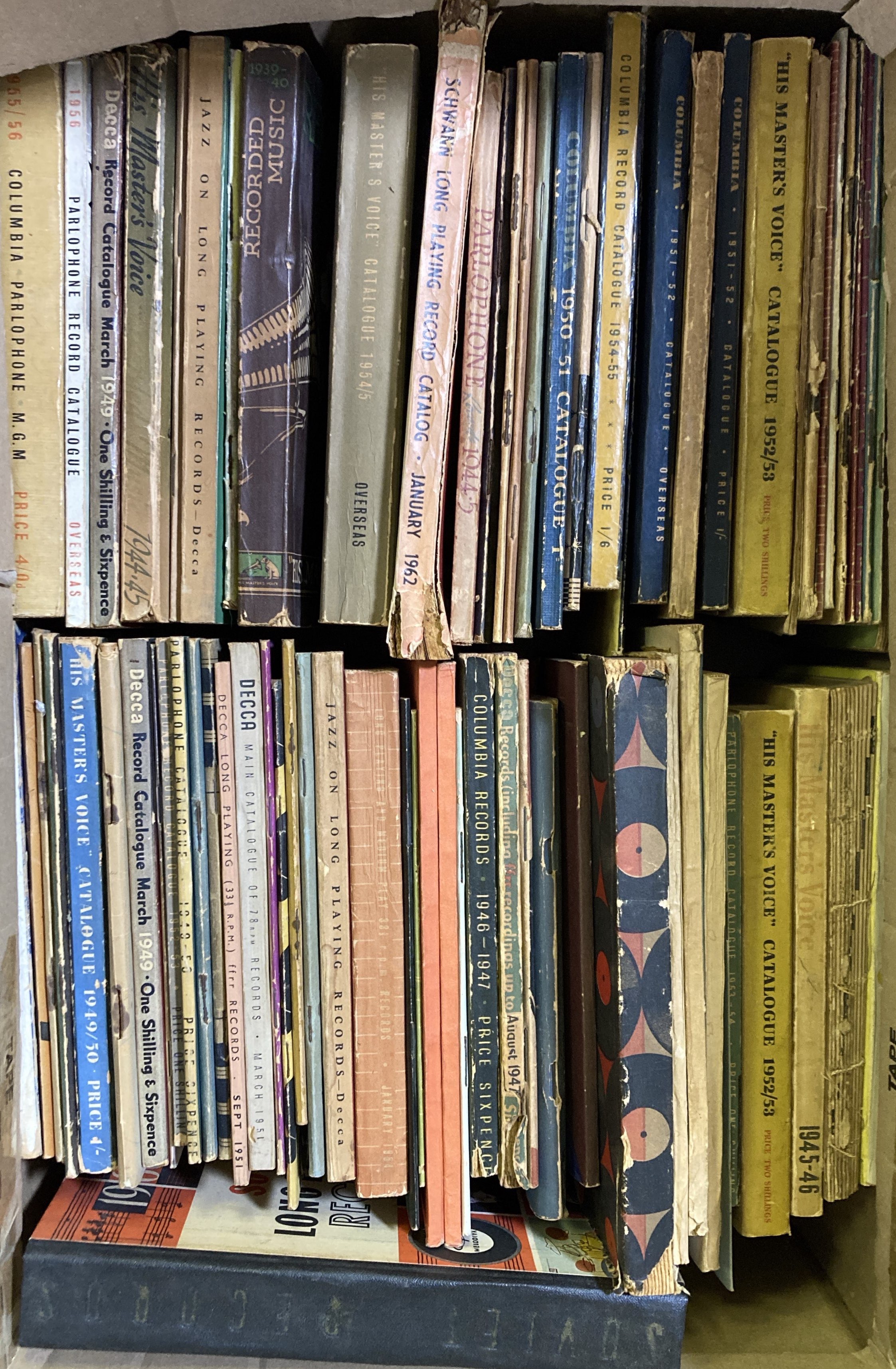 Lot 58 EXTENSIVE RECORD CATALOGUE COLLECTION.