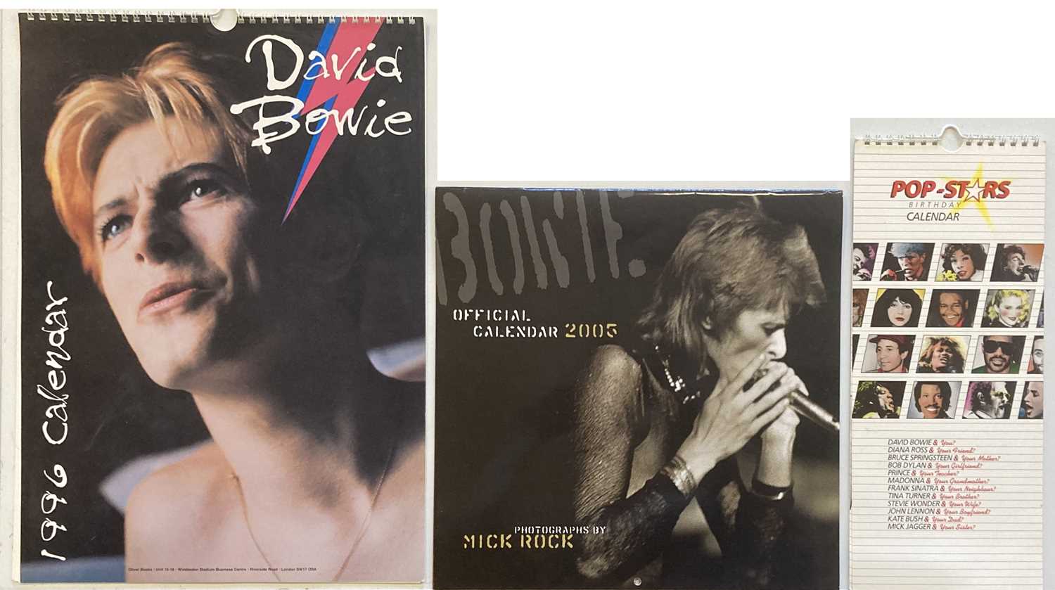 Lot 237 DAVID BOWIE CALENDARS