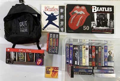 Lot 62 - MUSIC MEMORABILIA - BOOKS / VHS / BEATLES.