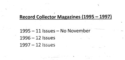 Lot 91 - RECORD COLLECTOR MAGAZINE ARCHIVE.