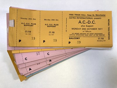 Lot 129 - MANCHESTER FREE TRADE HALL TICKET ARCHIVE - AC/DC.