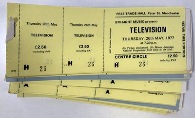 Lot 130 - MANCHESTER FREE TRADE HALL TICKET ARCHIVE - TELEVISION.
