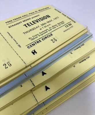 Lot 130 - MANCHESTER FREE TRADE HALL TICKET ARCHIVE - TELEVISION.