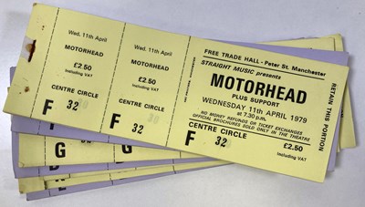 Lot 132 - MANCHESTER FREE TRADE HALL TICKET ARCHIVE - MOTORHEAD.