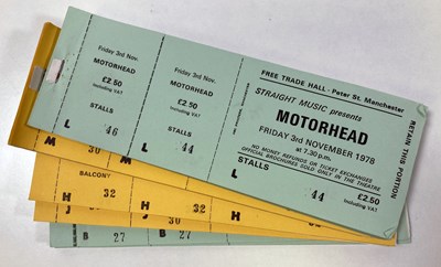 Lot 135 - MANCHESTER FREE TRADE HALL TICKET ARCHIVE - MOTORHEAD.