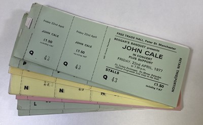 Lot 1920142 - MANCHESTER FREE TRADE HALL TICKET ARCHIVE - JOHN CALE.