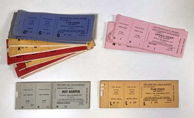 Lot 143 - MANCHESTER FREE TRADE HALL TICKET ARCHIVE - THE ENID / ROY HARPER / URIAH HEEP.