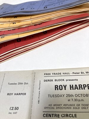 Lot 143 - MANCHESTER FREE TRADE HALL TICKET ARCHIVE - THE ENID / ROY HARPER / URIAH HEEP.