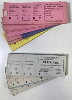 Lot 148 - MANCHESTER FREE TRADE HALL TICKET ARCHIVE - DIAMOND HEAD / THE RUNAWAYS.
