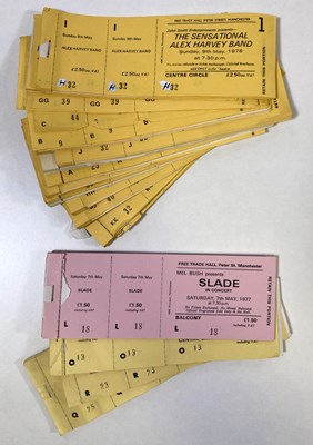 Lot 149 - MANCHESTER FREE TRADE HALL TICKET ARCHIVE - ALEX HARVEY BAND / SLADE.