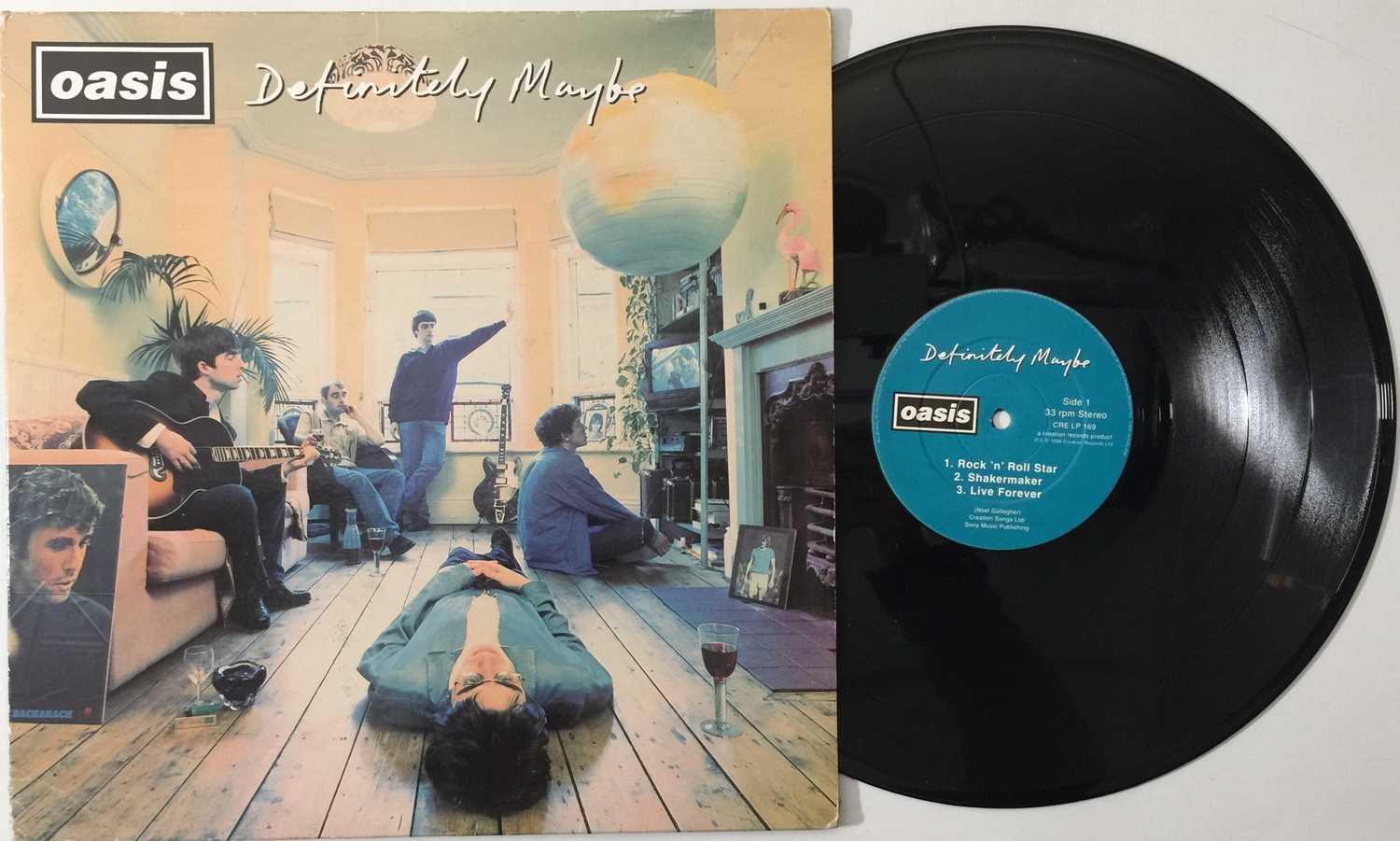 Lot 958 - OASIS - DEFINITELY MAYBE (OG UK COPY - CRELP169 - DAMONT PRESSING)