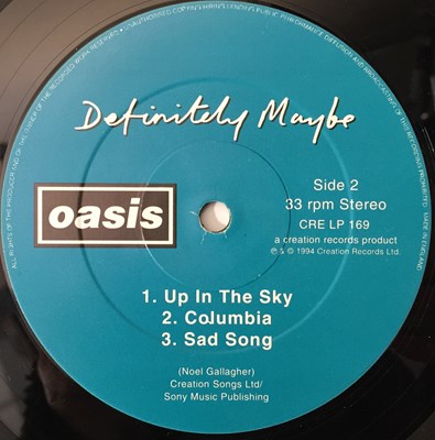 Lot 958 - OASIS - DEFINITELY MAYBE (OG UK COPY - CRELP169 - DAMONT PRESSING)