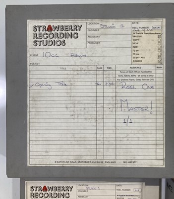 Lot 442 - 10CC ALBUM MASTER TAPE COLLECTION FROM STRAWBERRY STUDIOS -.