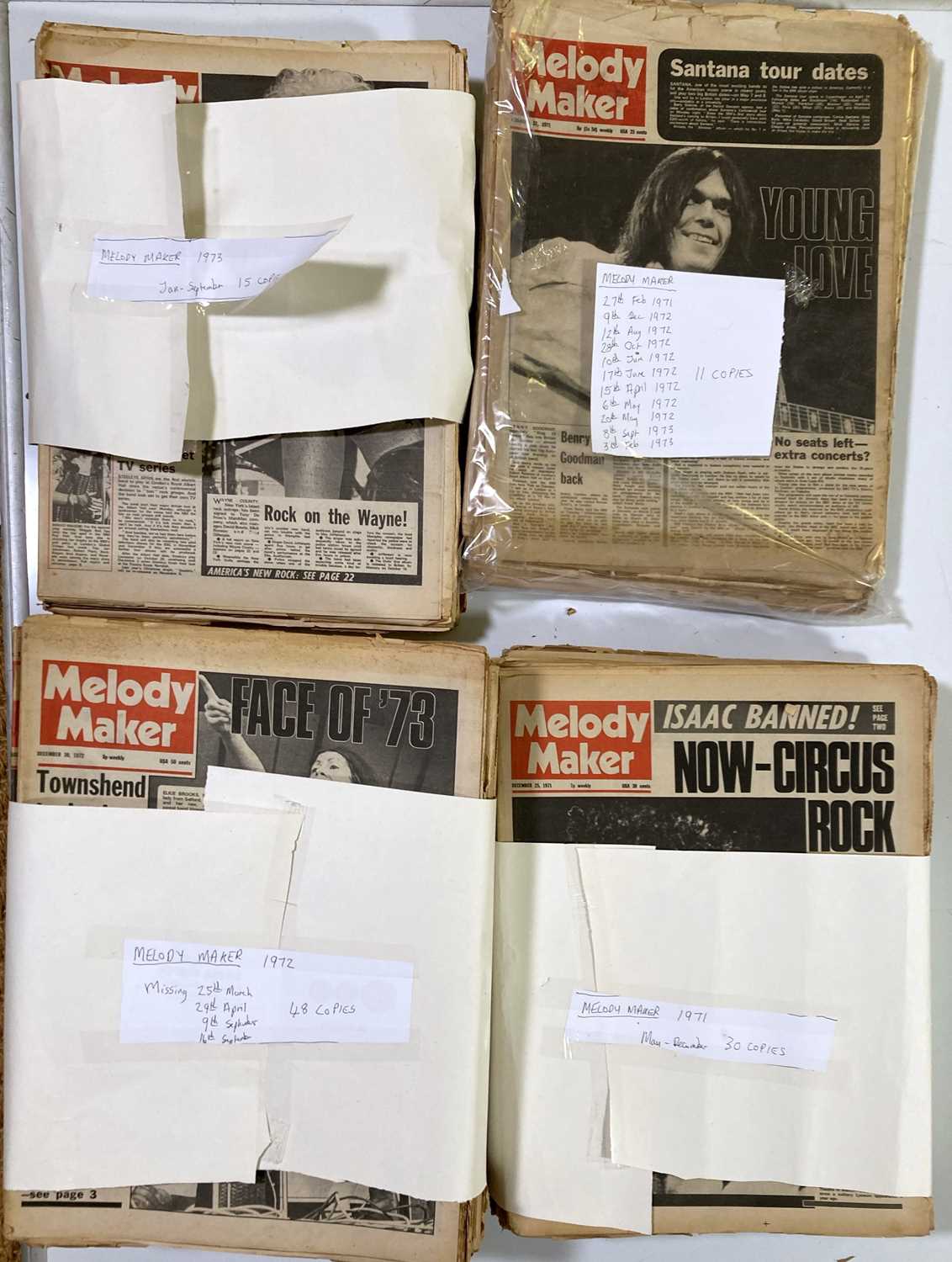 Lot 95 - MELODY MAKER - 1970S MAGAZINE ARCHIVE.