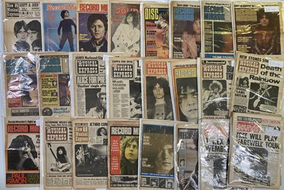 Lot 96 - ASSORTED MUSIC NEWSPAPERS - - NME  / RECORD MIRROR / DISC AND MUSIC ECHO - MARC BOLAN COVERS.