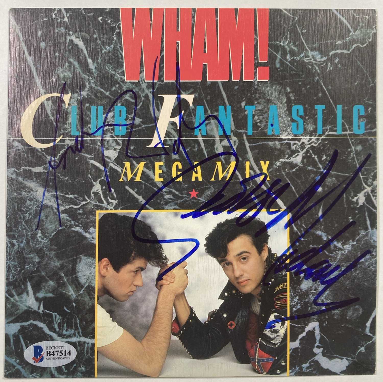 Lot 342 - GEORGE MICHAEL / WHAM - A SIGNED 7" SINGLE.