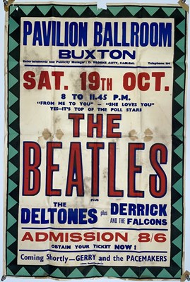 Lot 521 - THE BEATLES - A RARE 1963 POSTER FOR BUXTON PAVILION GARDENS.