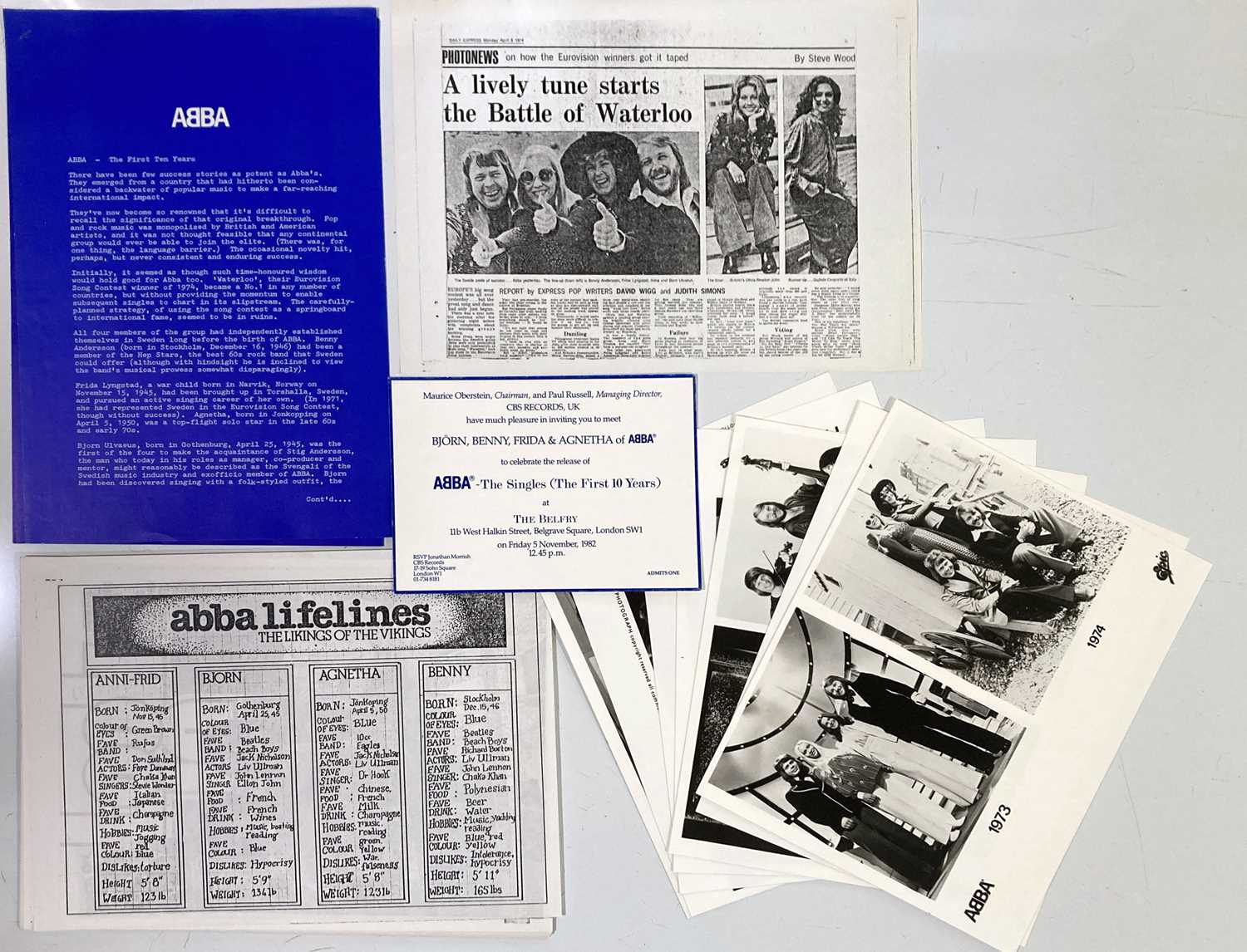 Lot 505 - ABBA - RARE PROMO MATERIALS.