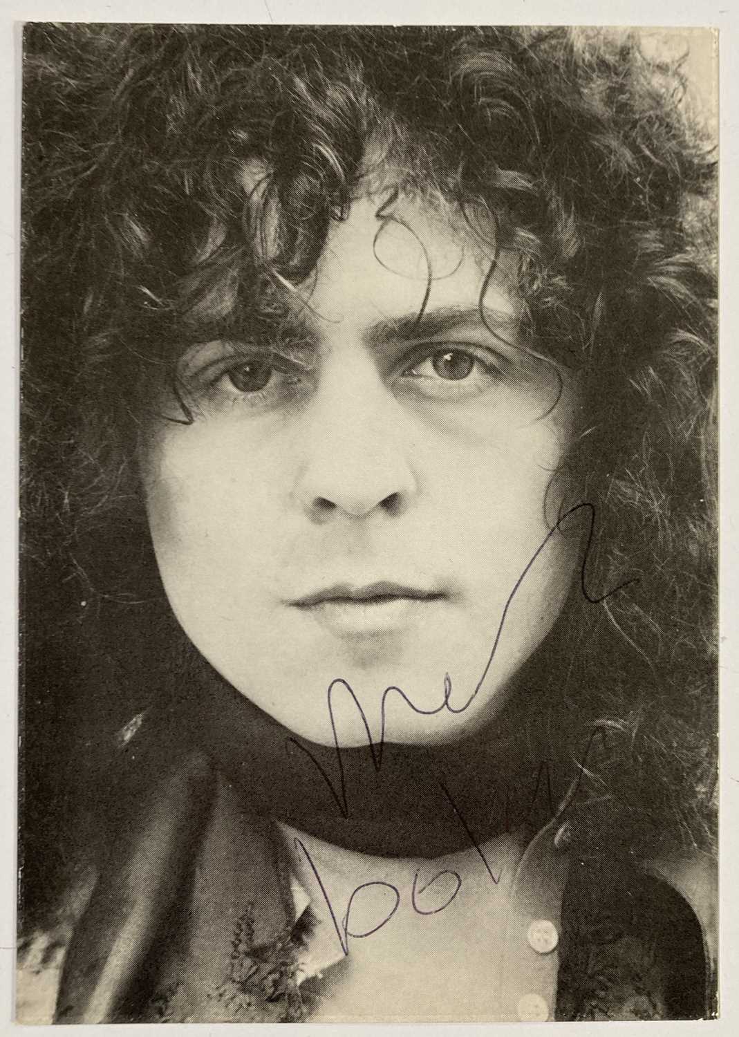 Lot 455 - MARC BOLAN - A SIGNED POSTCARD.