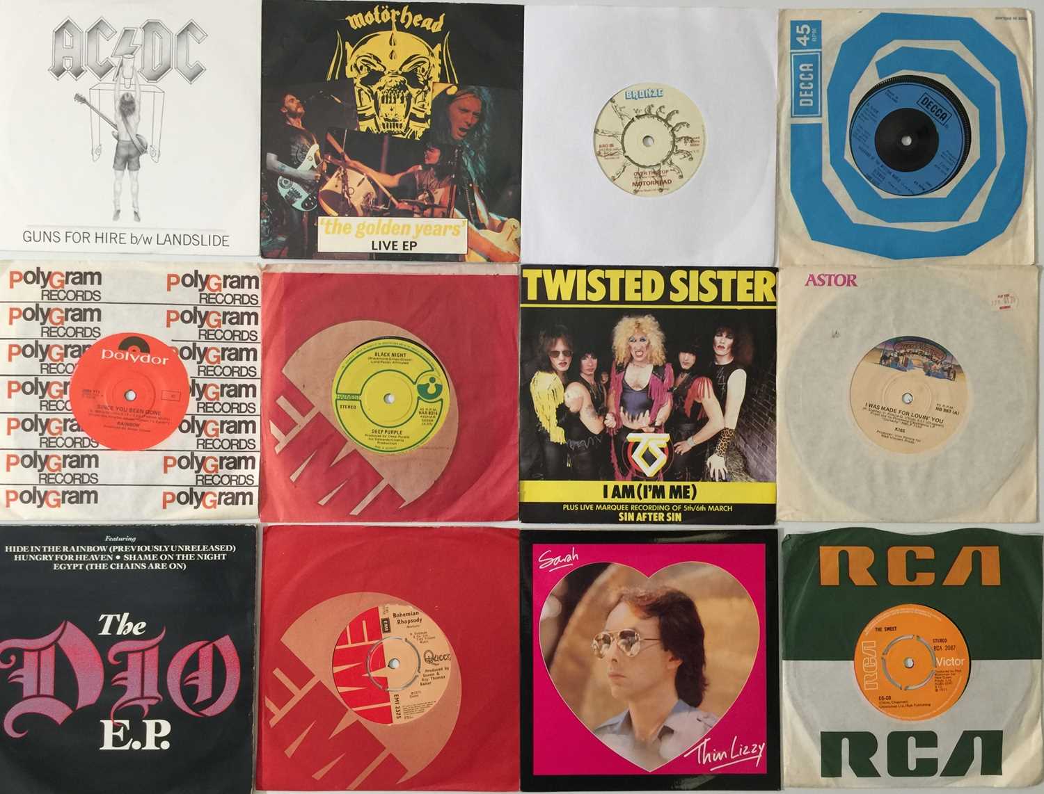 Lot 1121 - HARD ROCK SINGLES COLLECTION.