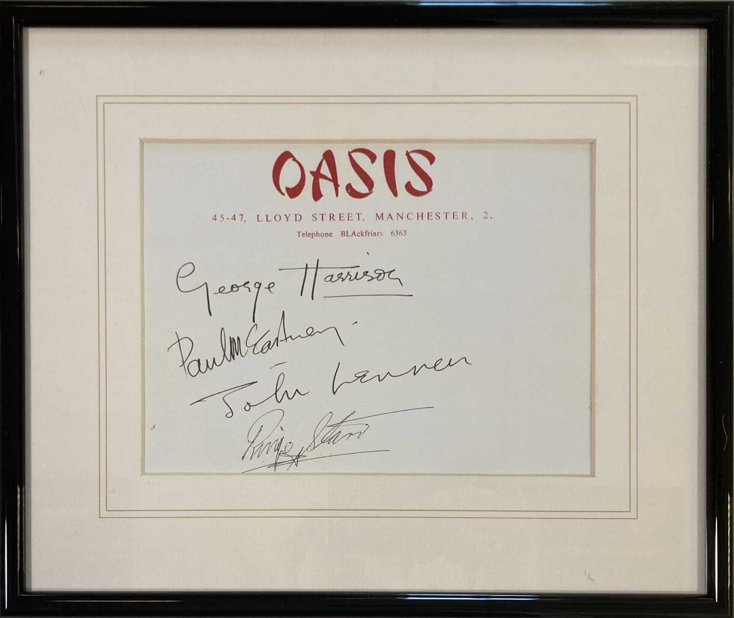 Lot 69 - THE BEATLES - PRINTED/REPRODUCTION SET OF AUTOGRAPHS.