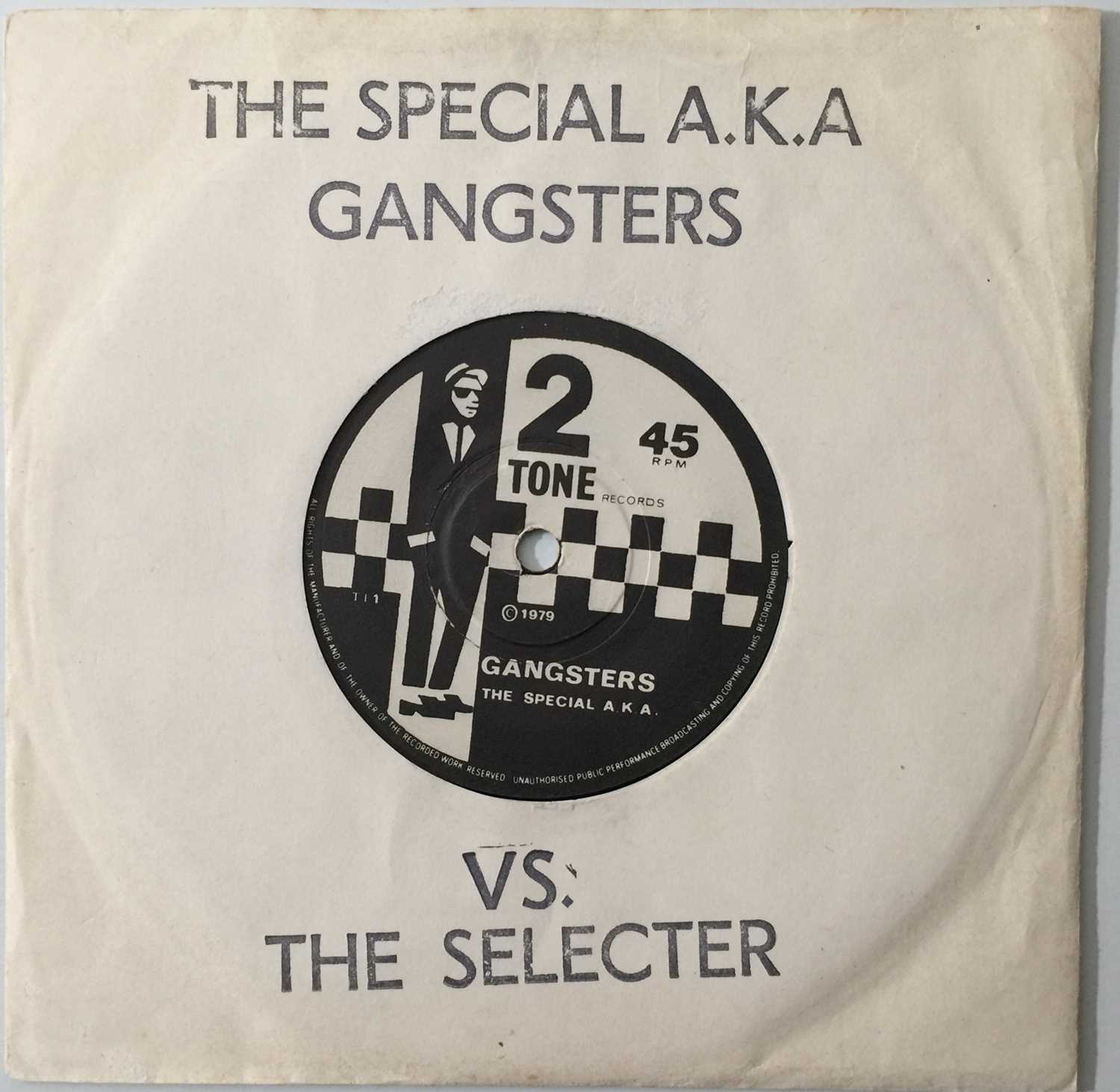 Lot 1202 - THE SPECIAL AKA VS THE SELECTER - GANGSTERS/THE SELECTER 7" (ORIGINAL UK COPY WITH STAMPED SLEEVE - 2 TONE TT1/2).