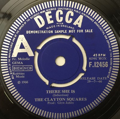 Lot 54 - THE CLAYTON SQUARES - THERE SHE IS 7" (ORIGINAL UK DEMO - DECCA F 12456)