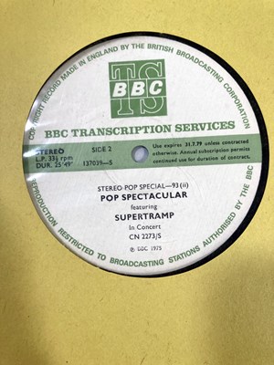 Lot 59 - SUPERTRAMP - ORIGINAL UK BBC TRANSCRIPTION SERVICE LPs