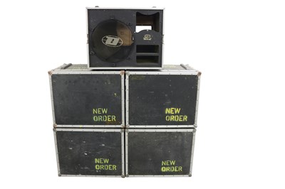 Lot 393 - NEW ORDER BASS SPEAKERS FLIGHT CASES x5 - FROM PETER HOOK COLLECTION.