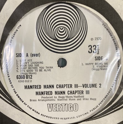 Lot 69 - MANFRED MANN CHAPTER THREE - ORIGINAL UK VERTIGO SWIRL LPs
