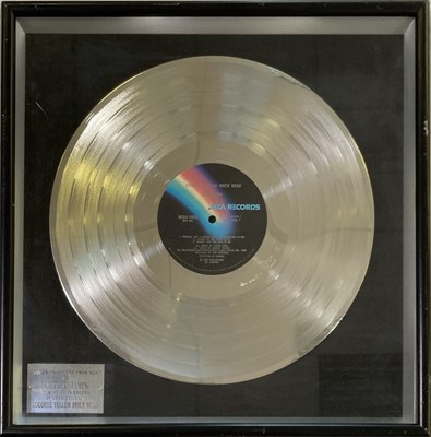 Lot 353 - ELTON JOHN - GOODBYE YELLOW BRICK ROAD - 1 MILLION COPIES AWARD.