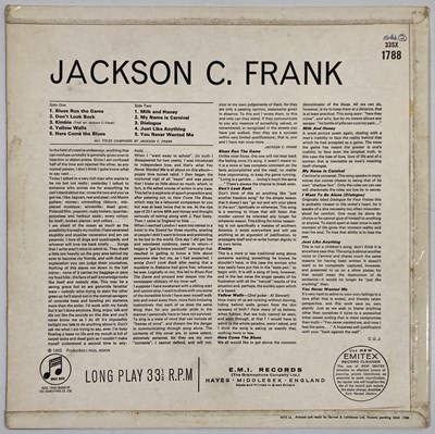 Lot 83 - JACKSON C. FRANK - JACKSON C. FRANK LP (ORIGINAL UK COPY - COLUMBIA SX 1788).