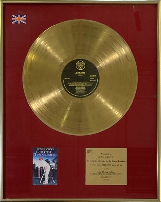 Lot 362 - ELTON JOHN - GREATEST HITS VOL II .. BPI AWARD.