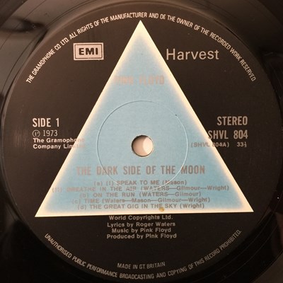 Lot 84 - PINK FLOYD - THE DARK SIDE OF THE MOON LP (ORIGINAL UK 'SOLID BLUE' COPY - EMI HARVEST SHVL 804).
