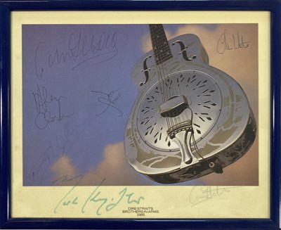 Lot 368 - DIRE STRAITS - FULLY SIGNED BROTHERS IN ARMS PRINT.