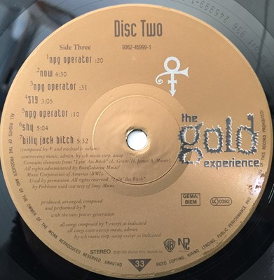 Lot 96 - PRINCE - THE GOLD EXPERIENCE LP (ORIGINAL 1995 EU PRESSING - 9362-45999-1)