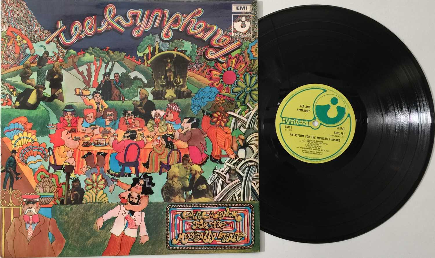 Lot 97 - TEA & SYMPHONY - AN ASYLUM FOR THE MUSICALLY INSANE LP (ORIGINAL UK COPY - HARVEST SHVL 761).