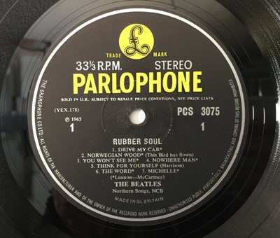 Lot 128 - THE BEATLES - RUBBER SOUL LP (ORIGINAL UK STEREO COPY - PCS 3075)