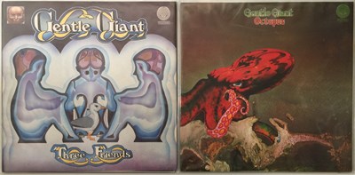 Lot 133 - GENTLE GIANT - THREE FRIENDS/OCTOPUS - ORIGINAL UK VERTIGO SWIRL LPs