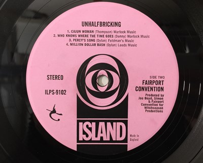 Lot 135 - FAIRPORT CONVENTION - UNHALFBRICKING LP (ORIGINAL UK COPY WITH PRESS RELEASE - ILPS 9102)