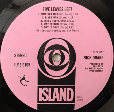 Lot 35 - NICK DRAKE - FIVE LEAVES LEFT LP (ORIGINAL UK PRESSING - ISLAND ILPS 9105)