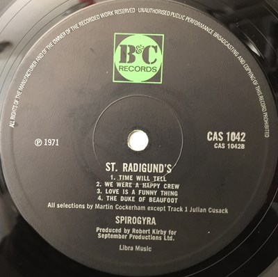 Lot 39 - SPIROGYRA - ST. RADIGUNDS LP (ORIGINAL UK COPY - B&C CAS 1042)