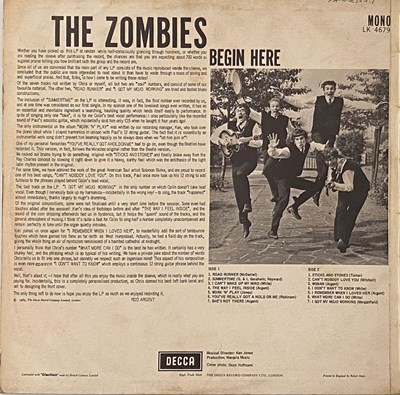 Lot 164 - THE ZOMBIES - BEGIN HERE LP (ORIGINAL UK COPY - DECCA LK 4679)